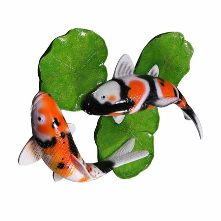 Design Toscano Yin Yang Perfect Balance Asian Koi Fishes Wall Sculpture NE230014